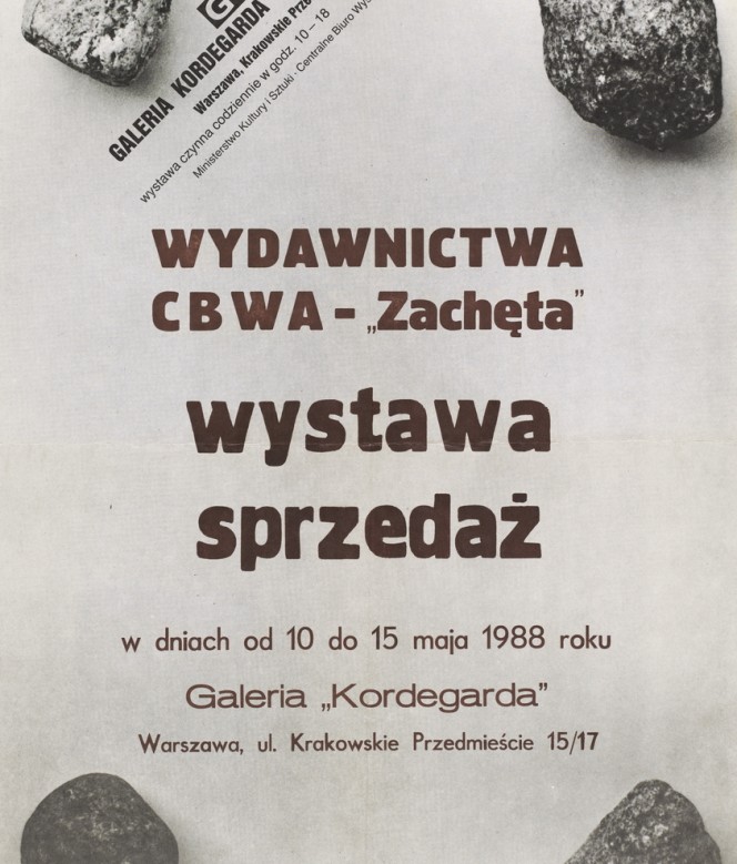 Wystawa - sprzedaż wydawnictw CBWA-Zachęta                                                                                                                                                                                                             