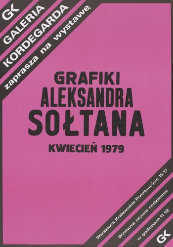 Grafika do wystawy Aleksander Sołtan                                                                                                                                                                                                                                   