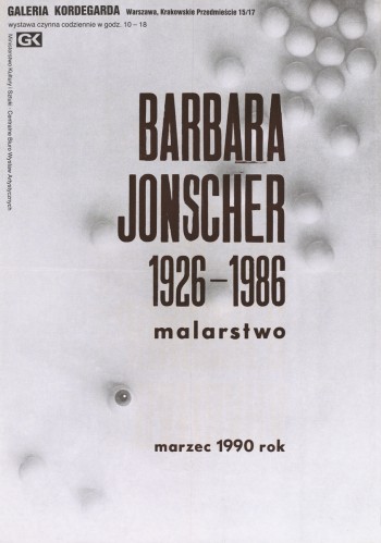 Grafika do wystawy Barbara Jonscher (1926-1986)