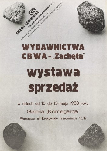 Grafika do wystawy Exhibition and sale of CBWA-Zachęta's publications