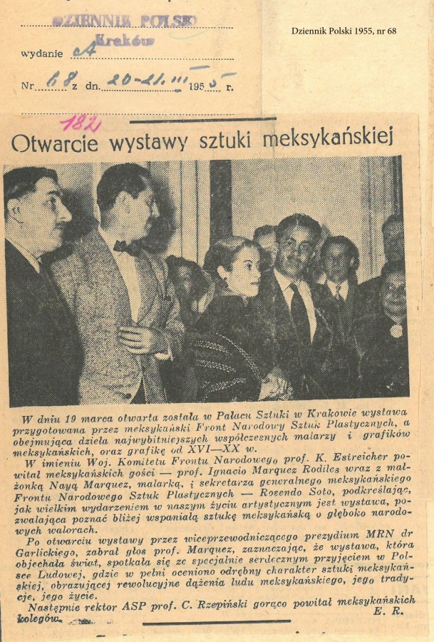 Grafika obiektu: Wystawa sztuki meksykańskiej w Krakowie 1955