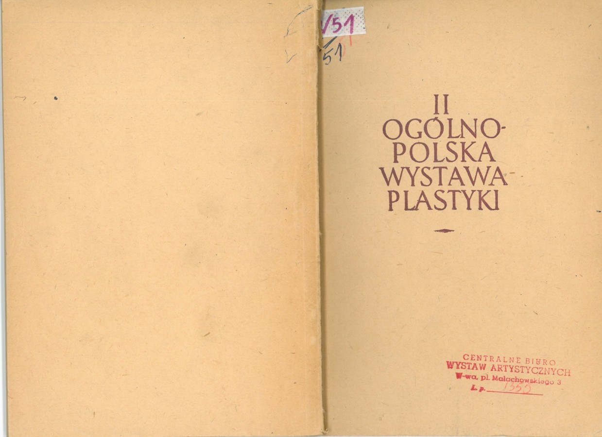 Grafika obiektu: II Ogólnopolska wystawa plastyki. Malarstwo  – rzeźba  – grafika