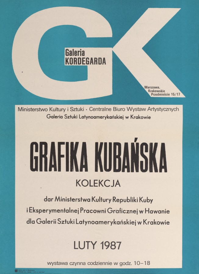 Grafika obiektu: Grafika Kubańska - dar Ministerstwa Kultury Republiki Kuby i Eksperymentalnej Pracowni Graficznej w Hawanie dla Galerii Sztuki Latynoamerykanskiej w Krakowie