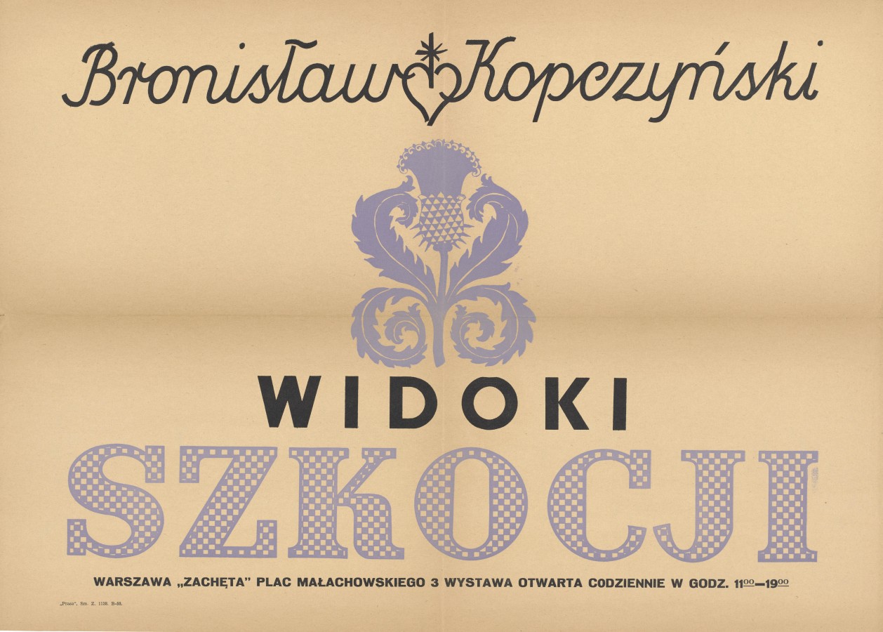 Grafika obiektu: Bronisław Kopczyński, widoki Szkocji