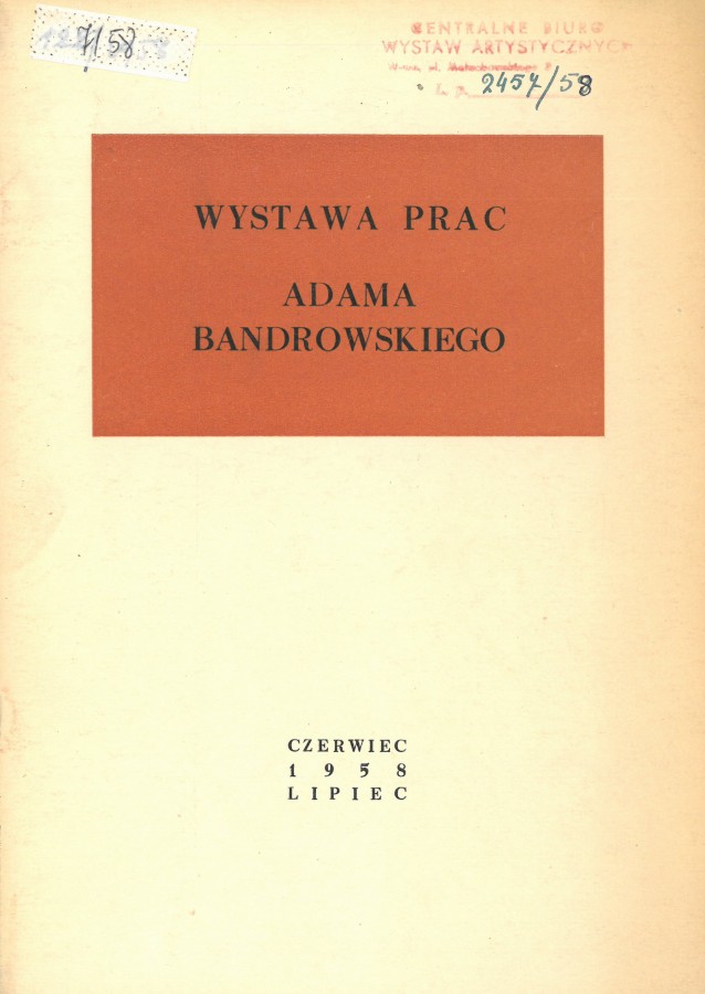 Grafika obiektu: Wystawa prac Adama Bandrowskiego