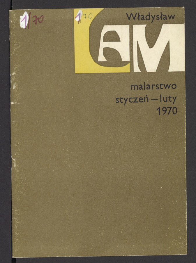 Jasnobrązowa okładka. W górnym prawym rogu tytuł z graficznie opracowanym nazwiskiem. Wewnątrz: krótki wstęp, biogram artysty, spis ilustracji  oraz czarno-białe reprodukcje abstrakcyjnego, fakturowego malarstwa. 