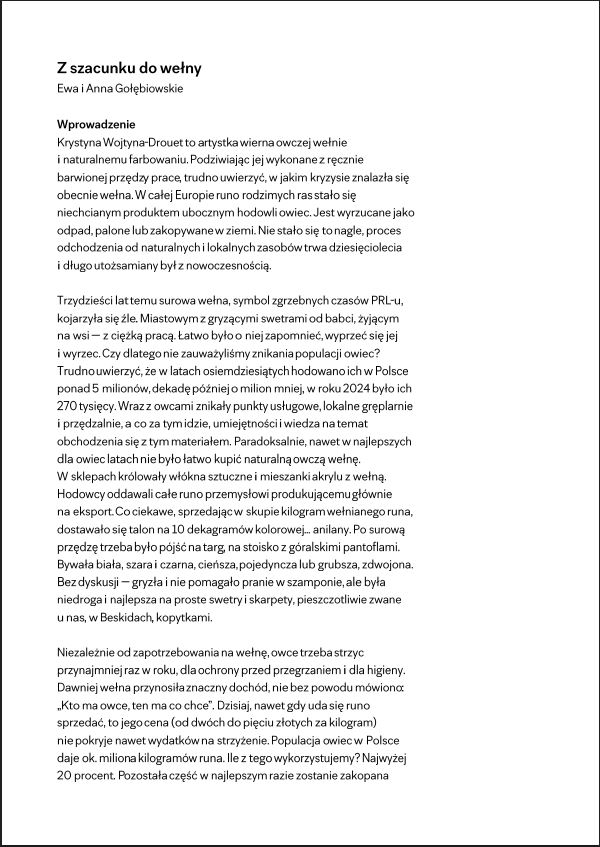 Grafika obiektu: "Z szacunku do wełny"