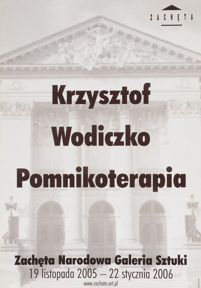 Grafika obiektu: Krzysztof Wodiczko. Pomnikoterapia