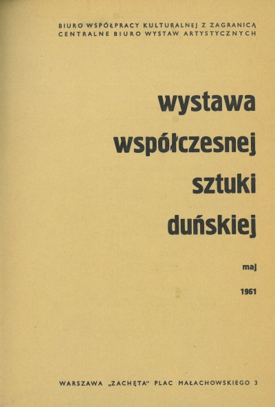 Grafika obiektu: Wystawa współczesnej sztuki duńskiej