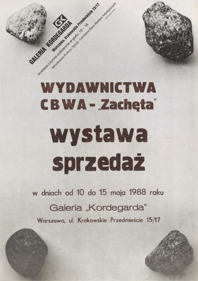 Grafika obiektu: Wystawa - sprzedaż wydawnictw CBWA-Zachęta         