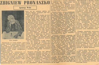 Grafika obiektu: Zbigniew Pronaszko. Malarstwo        