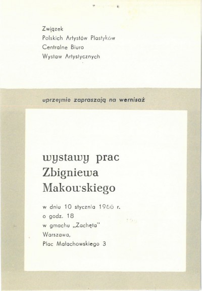 Grafika obiektu: Zbigniew Makowski. Malarstwo, rysunek