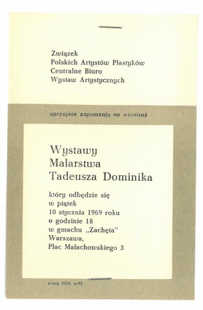 Grafika obiektu: Tadeusz Dominik. Malarstwo