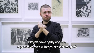 Grafika obiektu: Zapraszenie na spotkanie z cyklu „Zachęta miga!” na wystawie „Bardzo różnie i bardzo dobrze. Grafiki z kolekcji Zachęty”