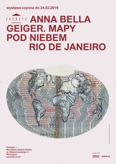 Grafika obiektu: Anna Bella Geiger. Mapy pod niebem Rio de Janeiro