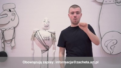 Grafika obiektu: Zachęta miga rodzinnie! Oprowadzanie i warsztaty na wystawie „Lalki: teatr, film, polityka”