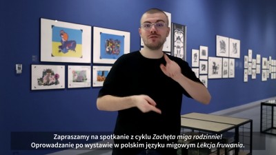 Grafika obiektu: Zachęta miga rodzinnie! na wystawie „Lekcja fruwania”