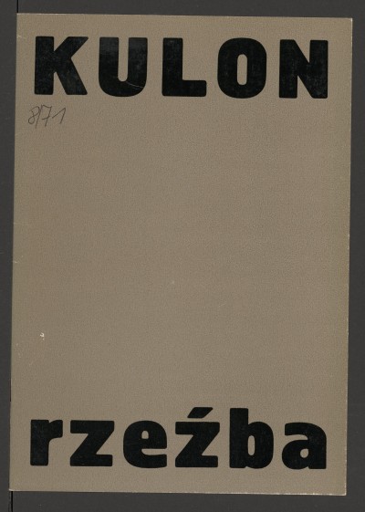 Szarobrązowa okładka. U góry tylko nazwisko, u dołu tytuł wystawy. Wewnątrz krótki biogram, kalendarium wystaw, tekst oraz czarno-białe reprodukcje ekspresyjnych rzeźb, wśród których wyróżnia się realistyczny pomnik siedzącej Marii Konopnickiej. 