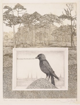 Zdjęcie pracy Spring Landscape with a Jackdaw