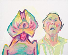 Zdjęcie pracy Maria Lassnig, Zwei Arten zu sein (Doppelselbstporträt) [Two Ways of Being (Double Self-portrait)], 2000 © Maria Lassnig Foundation